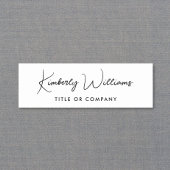 Porte-nom Script professionnel chic