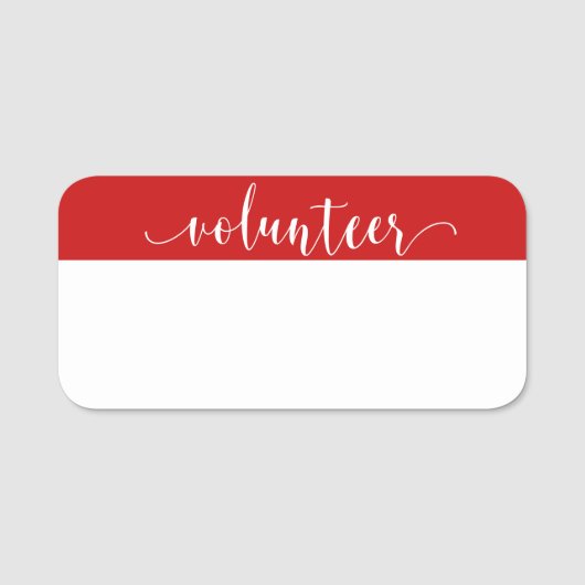 Porte-nom Script Volontaire d'effacement sec personnalisable (Devant)