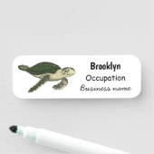 Porte-nom Sea turtle cartoon (En situation)