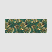 Porte-nom Seamless pattern with golden ferns (Devant)