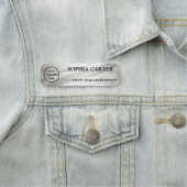 Porte-nom Serene Ripple Silver Custom (En situation)