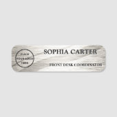 Porte-nom Serene Ripple Silver Custom (Devant)