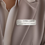 Porte-nom Serene Ripple Silver Custom