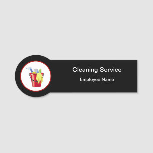 Porte-nom Service de nettoyage Nom du personnel professionne