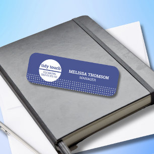 Porte-nom Services de nettoyage Pois modernes classiques