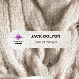 Porte-nom Signature Argent : Logo sur mesure Nom du personne