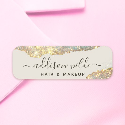 Porte-nom Signature holographique Script moderne Parties sci