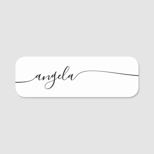 Porte-nom Signature Script Glam Moderne (Devant)