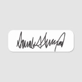 Porte-nom Signature Trump (Devant)