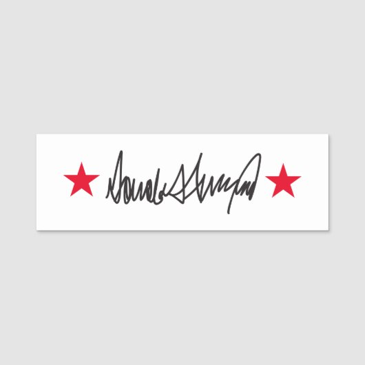 Porte-nom Signature Trump (Devant)