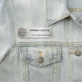 Porte-nom Silver Flora Executive Custom (En situation)