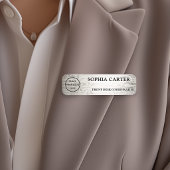 Porte-nom Silver Flora Executive Custom
