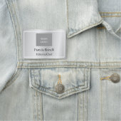 Porte-nom Silver Grey Professionnel Unique Classique Simple (En situation)