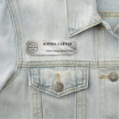 Porte-nom Silver Lining Strategist Custom (En situation)
