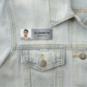 Porte-nom Silver photo moderne (En situation)