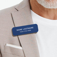 Simple Base Marine Bleu Titre Sécurité Pin magnéti