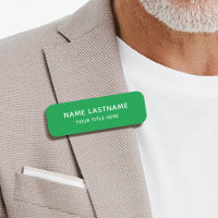 Simple Basique Vert Titre Pin de Sécurité Magnétiq