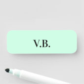 Porte-nom Simple couleur unie ajouter nom texte monogramme (En situation)