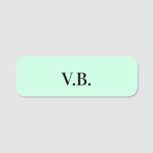 Porte-nom Simple couleur unie ajouter nom texte monogramme (Devant)