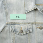 Porte-nom Simple couleur unie ajouter nom texte monogramme (En situation)
