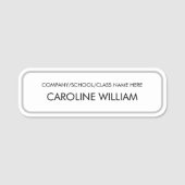 Porte-nom Simple Editable Custom Text (Devant)