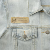 Porte-nom Simple Elegant Gold Logo Employee Plastic  (En situation)