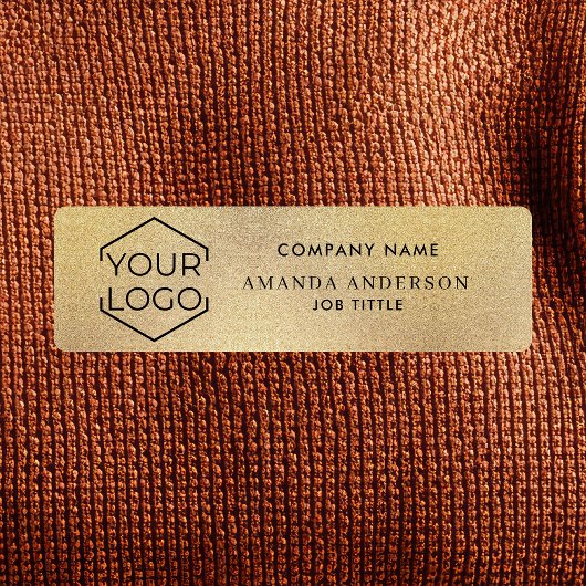 Porte-nom Simple Elegant Gold Logo Employee Plastic 