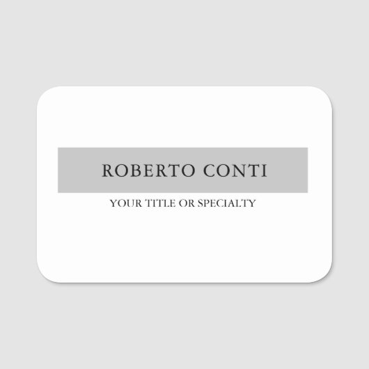 Porte-nom Simple et moderne minimaliste (Devant)