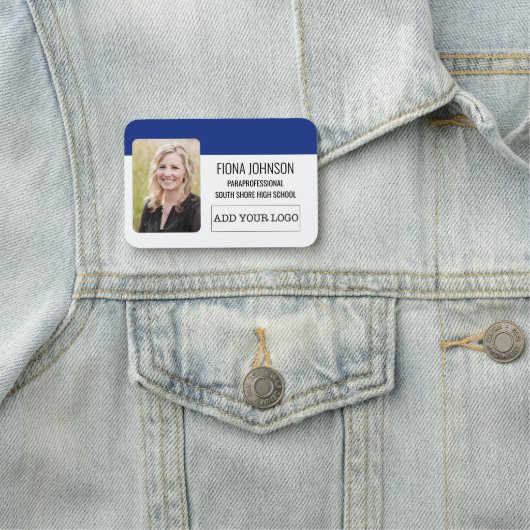Porte-nom Simple logo d'employé photo (En situation)
