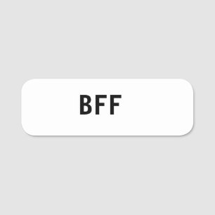 Porte-nom Simple minimal BFF meilleures amies famille nom pe