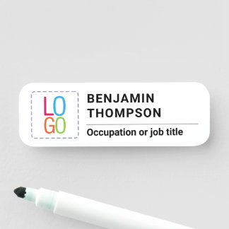 Porte-nom Simple Minimaliste Ajouter Logo & Nom Entreprise B