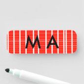 Porte-nom Simple monogramme ajouter votre nom lettre man min (En situation)