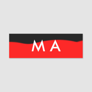 Porte-nom Simple monogramme ajouter votre nom lettre man min