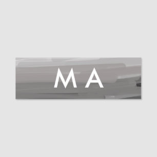 Porte-nom Simple monogramme ajouter votre nom lettre man min