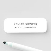 Porte-nom Simple Noir Blanc Professionnel classique (En situation)