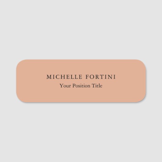 Porte-nom Simple Plaine simple créative et durable (Devant)