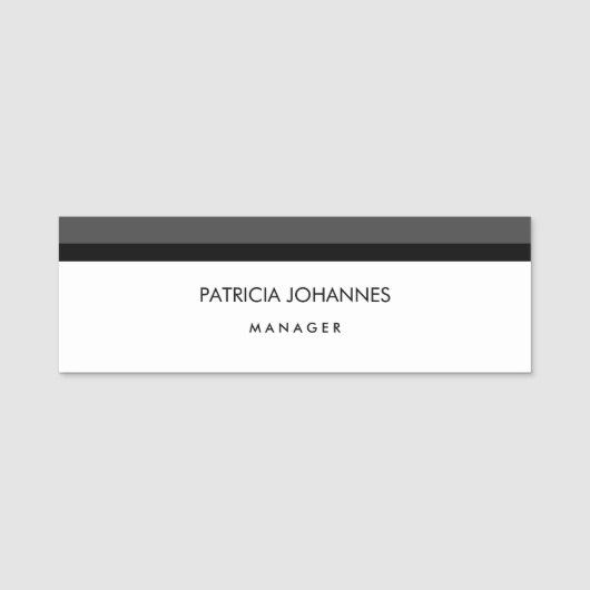 Porte-nom Simple Plaine simple créative et durable (Devant)