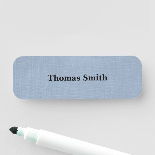 Porte-nom Simple professionnel Arrière - plan texturé bleu a (En situation)