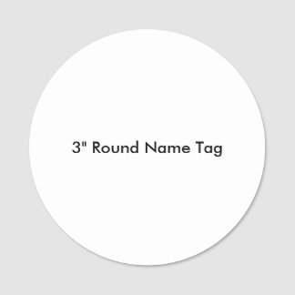 Porte-nom Simple Professionnel Entreprise 3" Rond