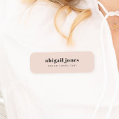 Porte-nom Simple Rétro Rétro Simple Feminine Blush Rose