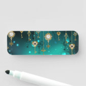 Porte-nom Skeleton Keys on Green Background (En situation)