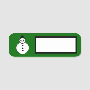 Porte-nom Snowman de Noël souriant