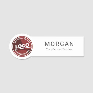 Porte-nom Société de logo d'entreprise personnalisé employé
