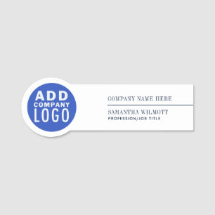 Porte-nom Société de logo d'entreprise simple employés perso