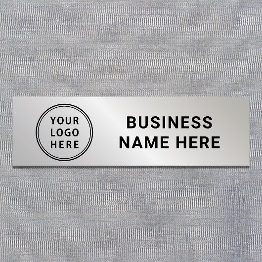 Porte-nom Société de Logo Moderne Argent Professionnel