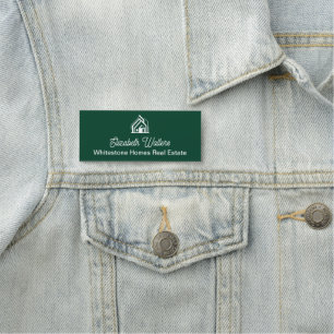 Porte-nom Société immobilière verte chic Realtor personnalis