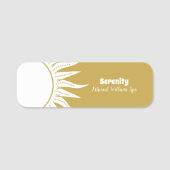 Porte-nom Soleil céleste holistique et lune (Devant)