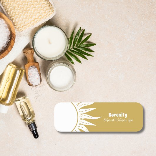 Porte-nom Soleil céleste holistique et lune