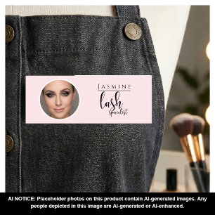 Porte-nom Spécialiste des Cils Beauté Rose Pâle Professionne