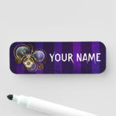 Porte-nom Spider Steampunk sur Arrière - plan pourpre (En situation)